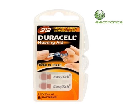 PILHA DURACELL ZINCAIR DA312 (PR41) BL6